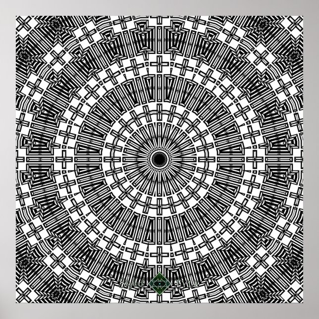 Invert Reflect Mandala Poster (Front)