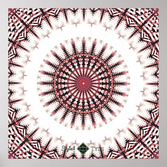 Invert Spectrum Soundwave Mandala Poster (Front)