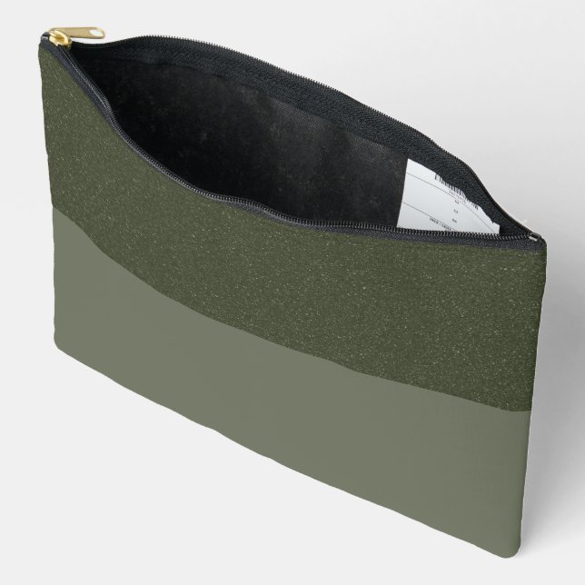 Inverted Duo Moss Green Custom Pouch (Open)