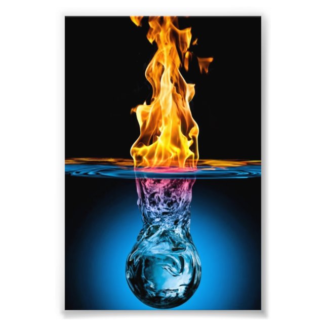 Inverted fire and water, highly detailed photo print (Front)