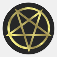 Inverted Gold Pentagram