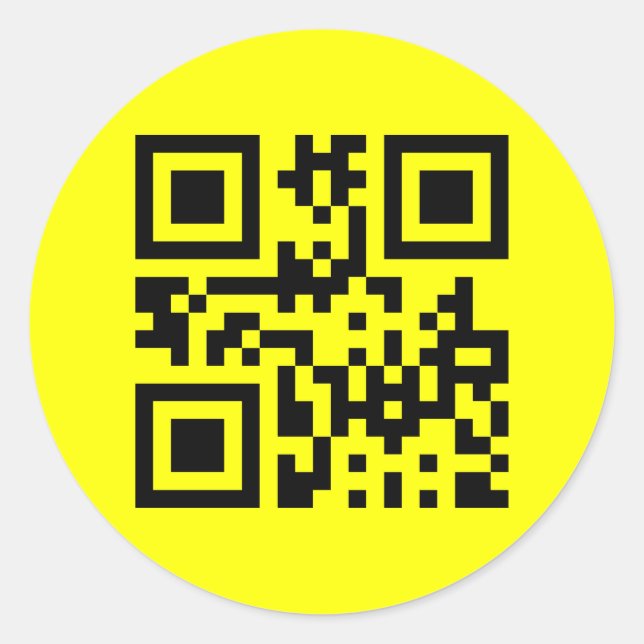 Inverted ☻ Happy Face -- QR Code Classic Round Sticker (Front)