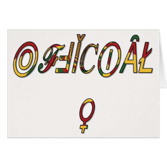 Inverted "OFFICIAL" Female Symbol Art Print (Front Horizontal)