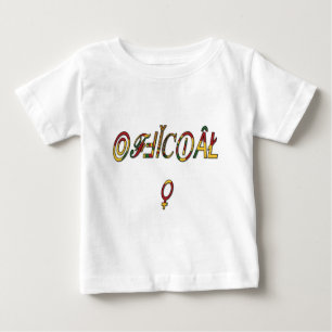 Inverted "OFFICIAL" Female Symbol Art Print Baby T-Shirt