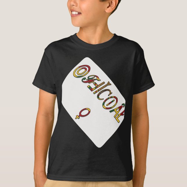 Inverted "OFFICIAL" Female Symbol Art Print T-Shirt (Front)