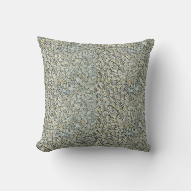 Inverted Oyster Shells Abstract Cushion (Front)
