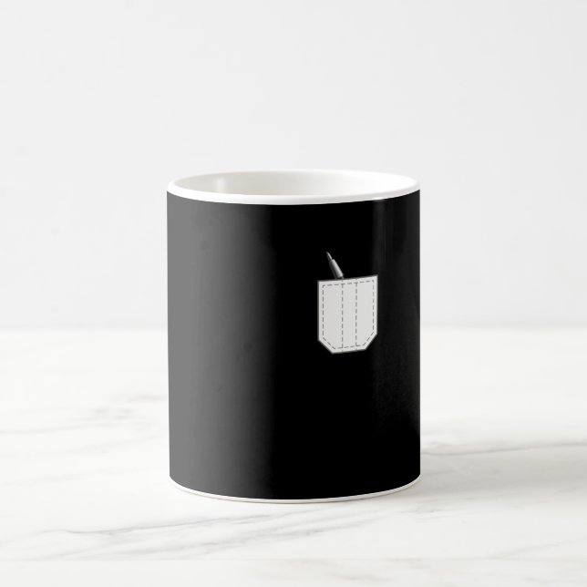 Inverted pen in pocket coffee mug (Center)