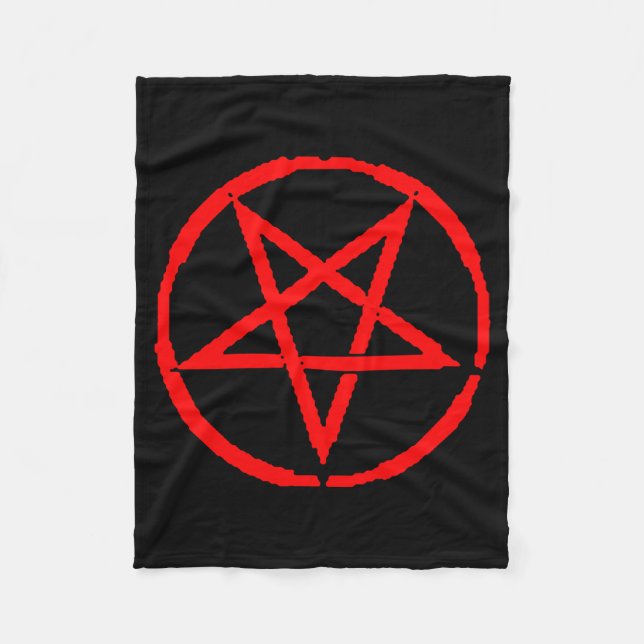 Inverted Pentagram Fleece Blanket (Front)