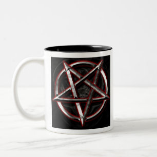 Inverted Pentagram Two-Tone Coffee Mug