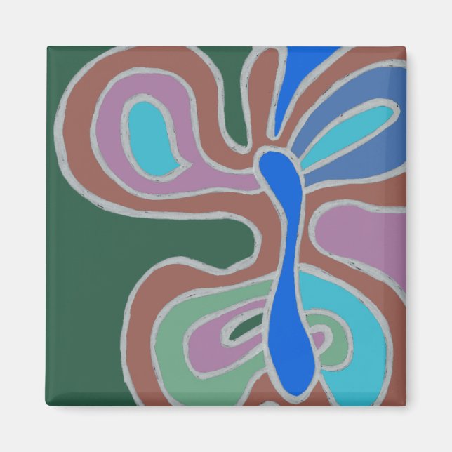 Inverted Rainbow Flutterfly Magnet (Front)