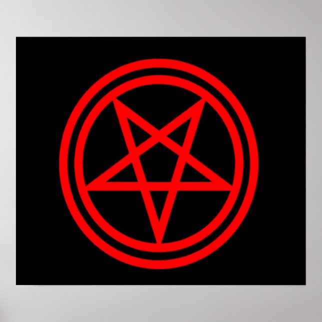 Inverted Red Pentagram Poster (Front)