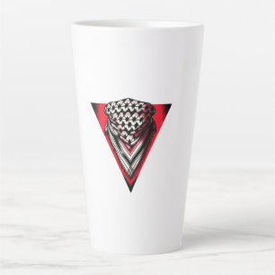 Inverted Red Triangle keffiyeh Latte Mug