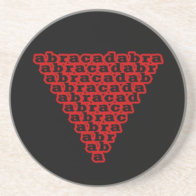 Inverted Triangle Abracadabra Coaster (Front)
