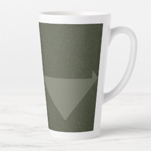Inverted Triangle Moss Green Latte Mug