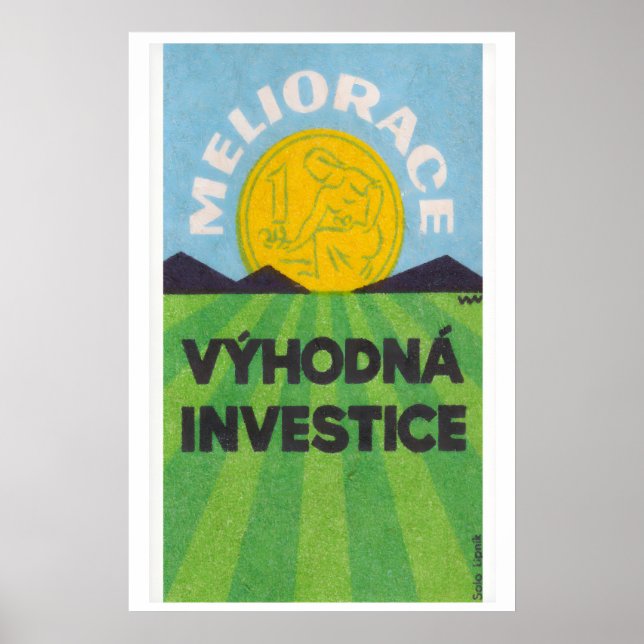 Invest in Agriculture Green Fields - Matchbox Poster (Front)