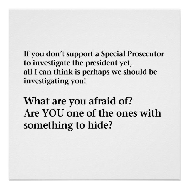 Investigate Trump! Poster (Front)