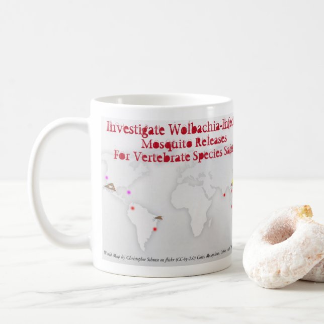 Investigate Wolbachia Now by RoseWrites Coffee Mug (With Donut)