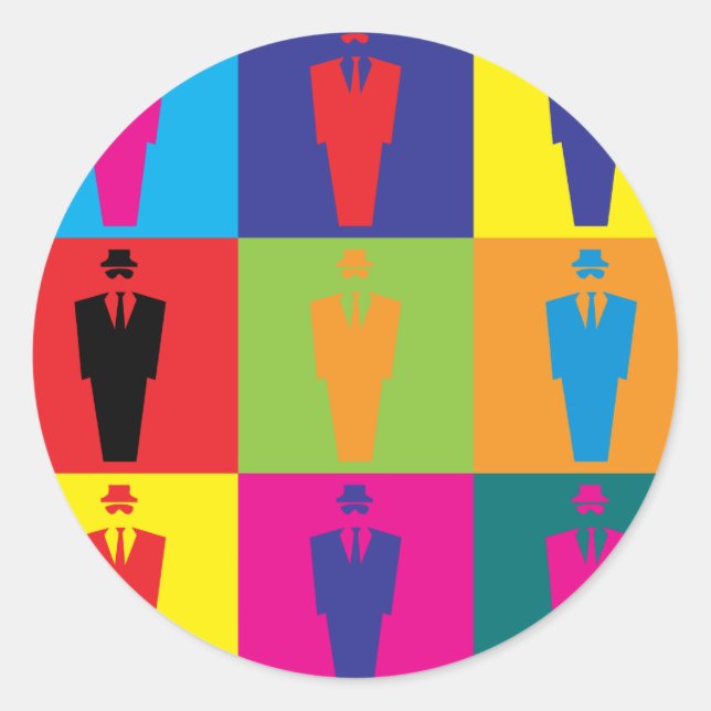 Investigations Pop Art Classic Round Sticker (Front)
