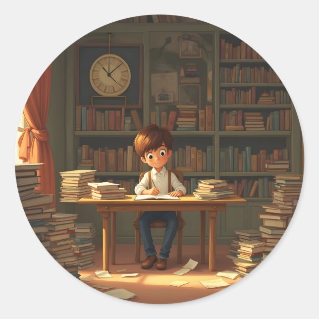 Investing In Myself – Motivational Art Classic  Round Sticker (Front)