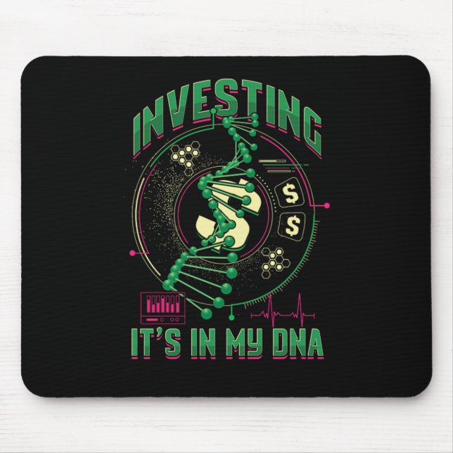 Investing Its My DNA Money Stocks Investors Gift Mouse Pad (Front)