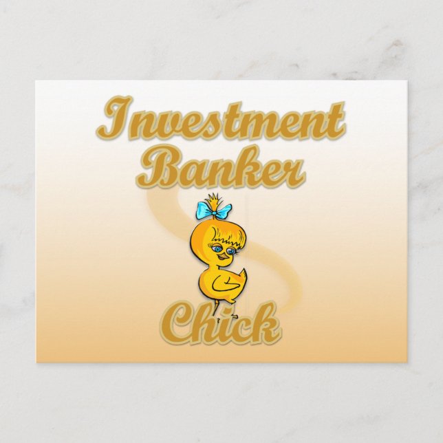 Investment Banker Chick Postcard (Front)