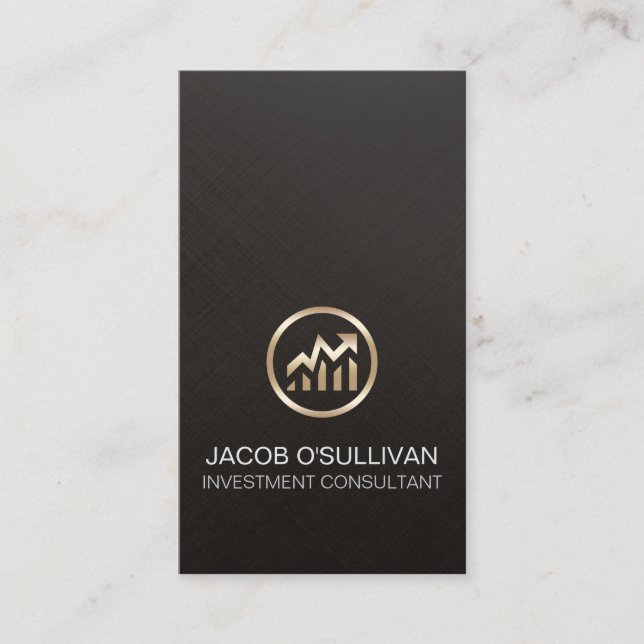 Investment Consultant Stock Share Broker Business Card (Front)