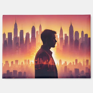Investment Double Exposure Business Finance Office Magnet