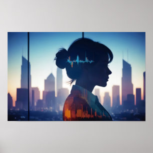 Investment Double Exposure Business Finance Office Poster
