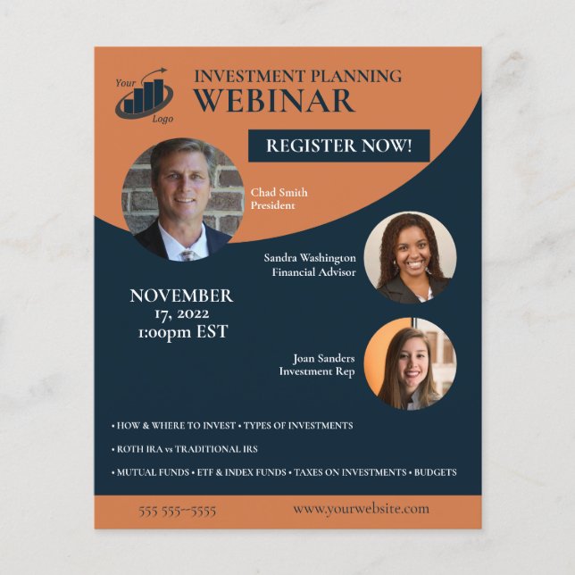 Investment Planning Webinar Flyer (Front)