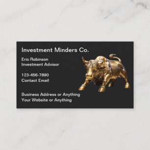 Investment Stockbrokers Advisor Business Cards