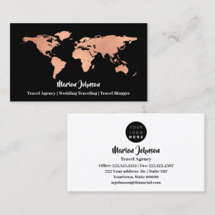 Investments Finance Wedding Travelling Black Rose Business Card
