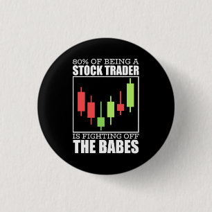Investor A Stock Trader Is Fighting 3 Cm Round Badge