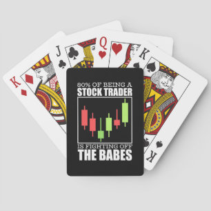 Investor A Stock Trader Is Fighting Playing Cards