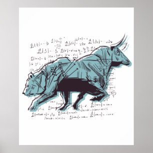 Investor Bears And Bulls Market Poster
