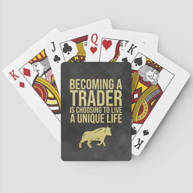 Investor Becoming A Trader Playing Cards (Back)