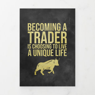 Investor Becoming A Trader Tri-Fold Card