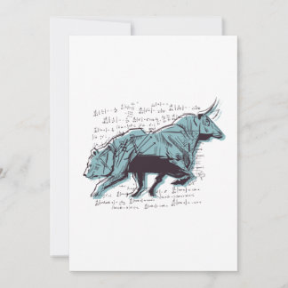 Investor Bull and Bear Market Custom Card