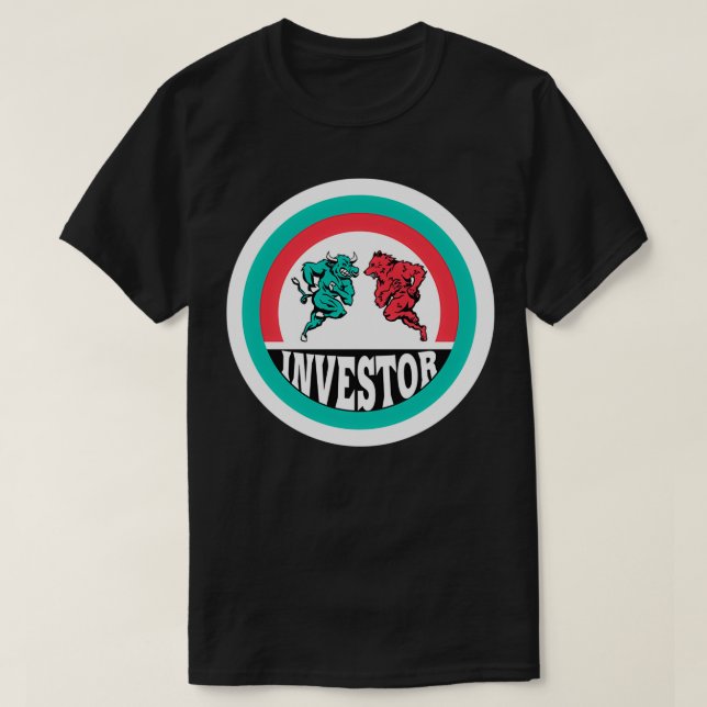 Investor Bulls Bear Design T-Shirt (Design Front)