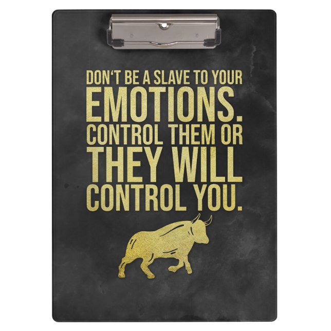Investor Control Your Emotions Clipboard (Front)