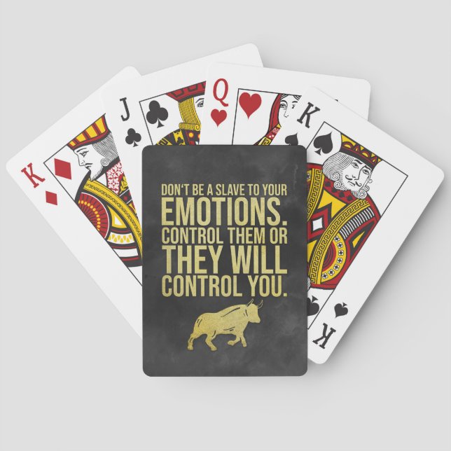 Investor Control Your Emotions Playing Cards (Back)