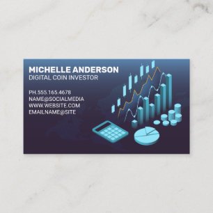 Investor   Finance   Stocks Chart Graph Business Card