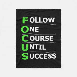 Investor Follow One Course Until Success Fleece Blanket