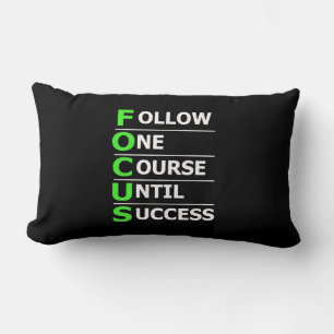 Investor Follow One Course Until Success Lumbar Cushion