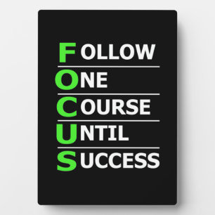 Investor Follow One Course Until Success Plaque