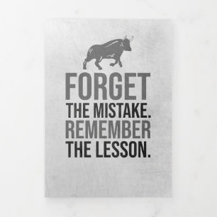 Investor Forget The Mistake Tri-Fold Card