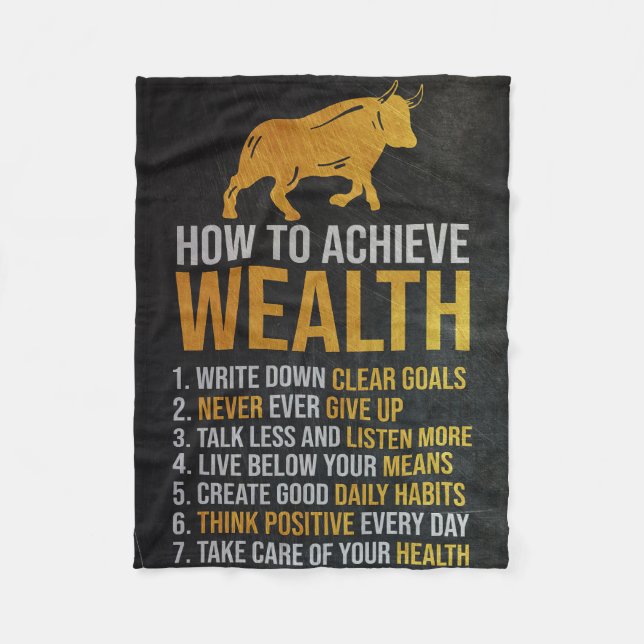 Investor How To Achieve Wealth Fleece Blanket (Front)