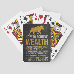 Investor How To Achieve Wealth Playing Cards