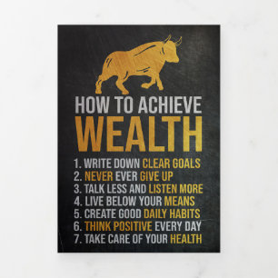 Investor How To Achieve Wealth Tri-Fold Card