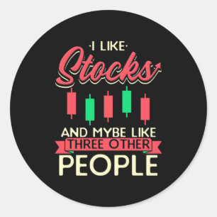 Investor I Like Stocks Classic Round Sticker