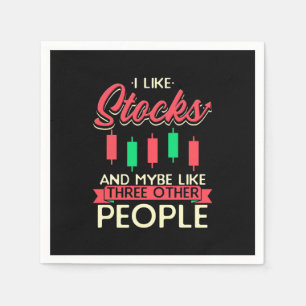 Investor I Like Stocks Napkin